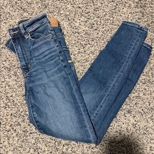 American Eagle Outfitters Medium Blue high rise jeggings